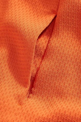 Orange Textured Shift Dress